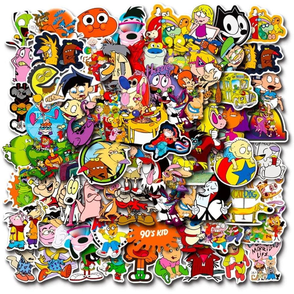 Cartoon Stickers 100PCS Vinyl Waterproof Stickers for Laptop Bumper Skateboard
